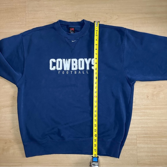 RARE VINTAGE MENS 90S NIKE DALLAS COWBOYS CENTER SWOOSH CREWNECK SIZE LARGE - Picture 14 of 15